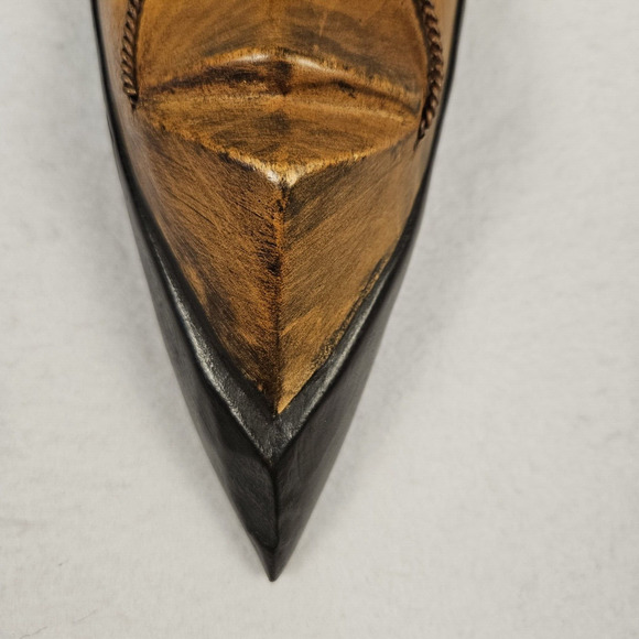 Vintage African Wooden Mask Handcrafted in Ghana 14" Wall Hanging Tribal Painted - Picture 4 of 12